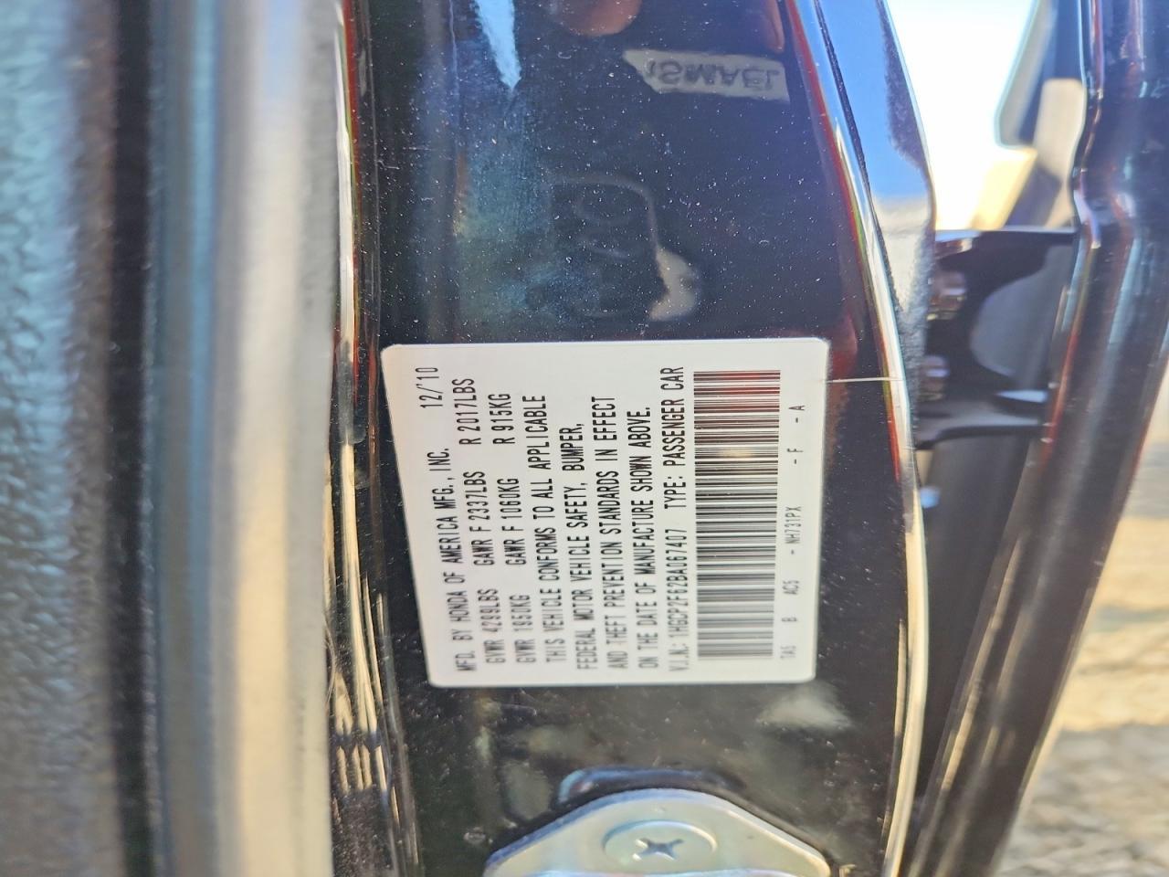 2011 HONDA ACCORD