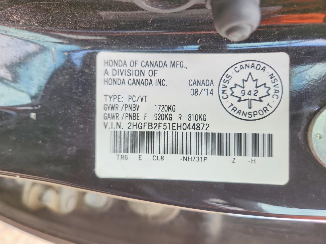 2014 HONDA CIVIC