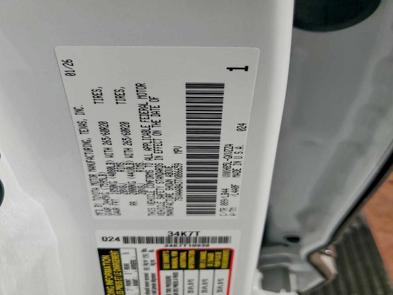 2026 TOYOTA Sequoia
