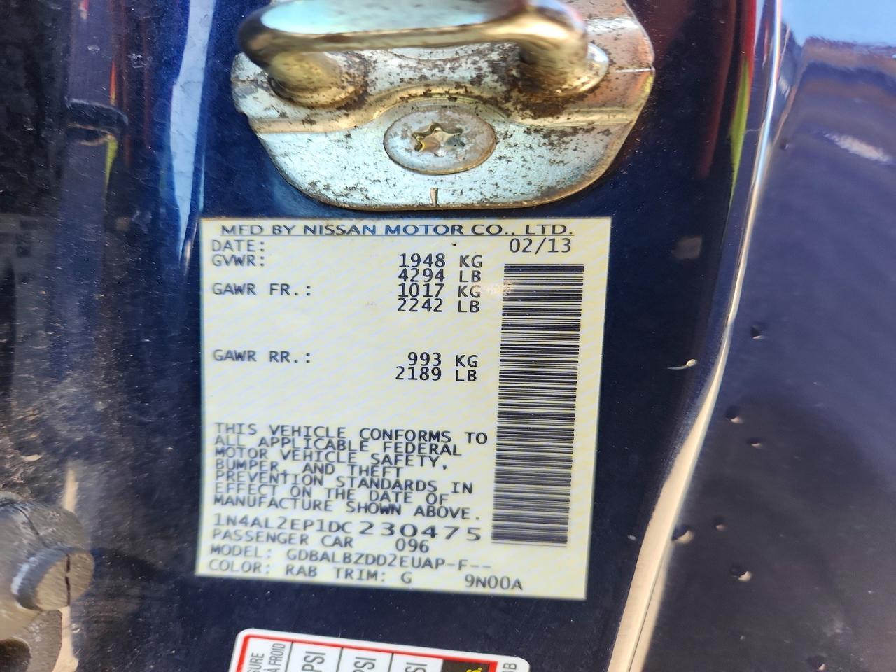 2013 NISSAN ALTIMA