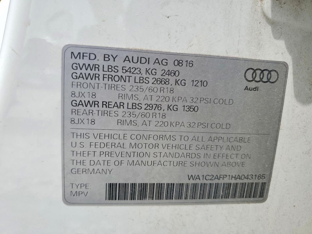 2017 AUDI Q5