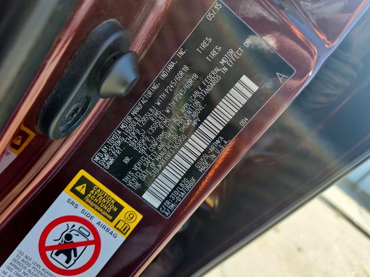2015 TOYOTA HIGHLANDER