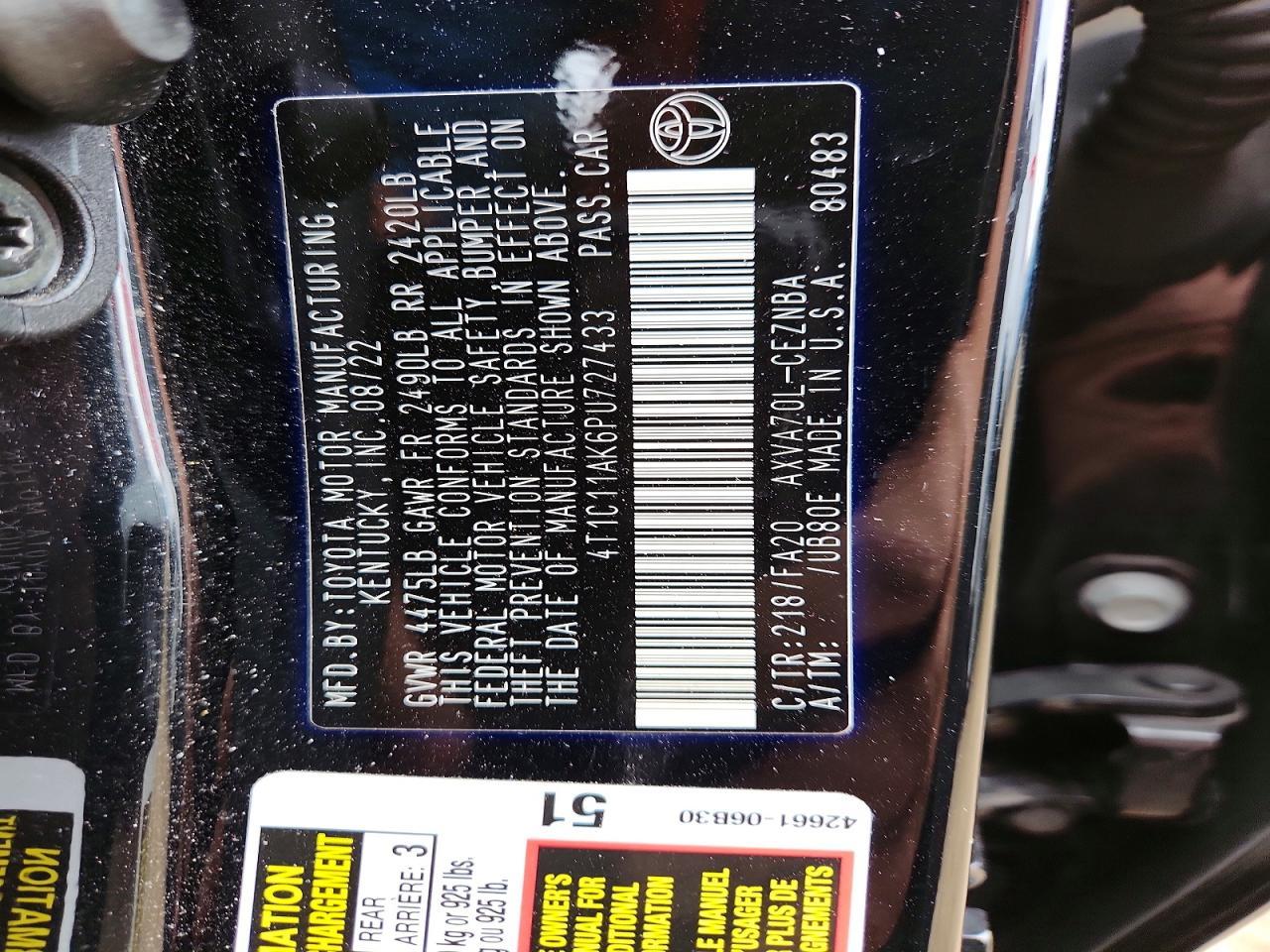 2023 TOYOTA CAMRY