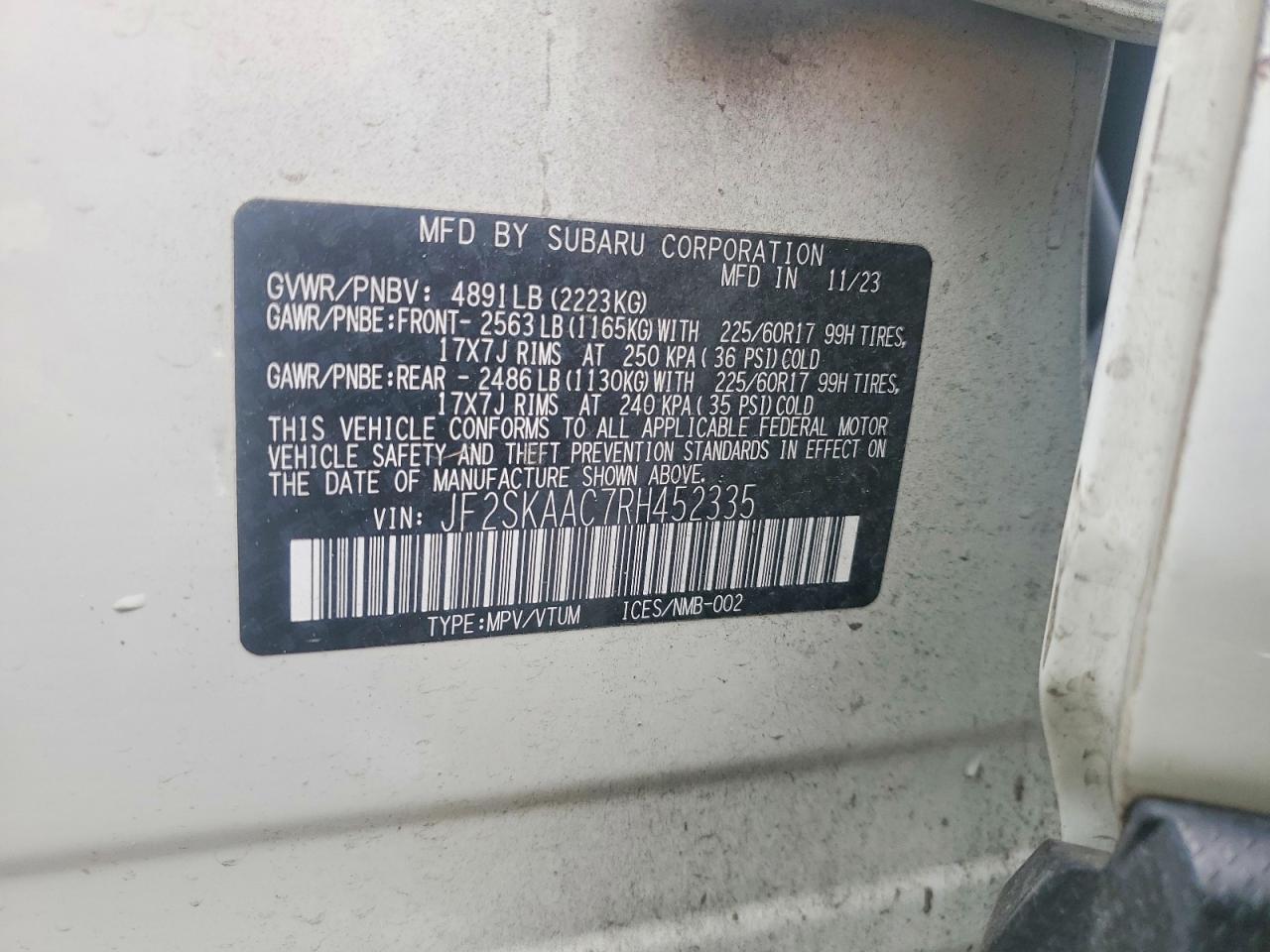 2024 SUBARU FORESTER