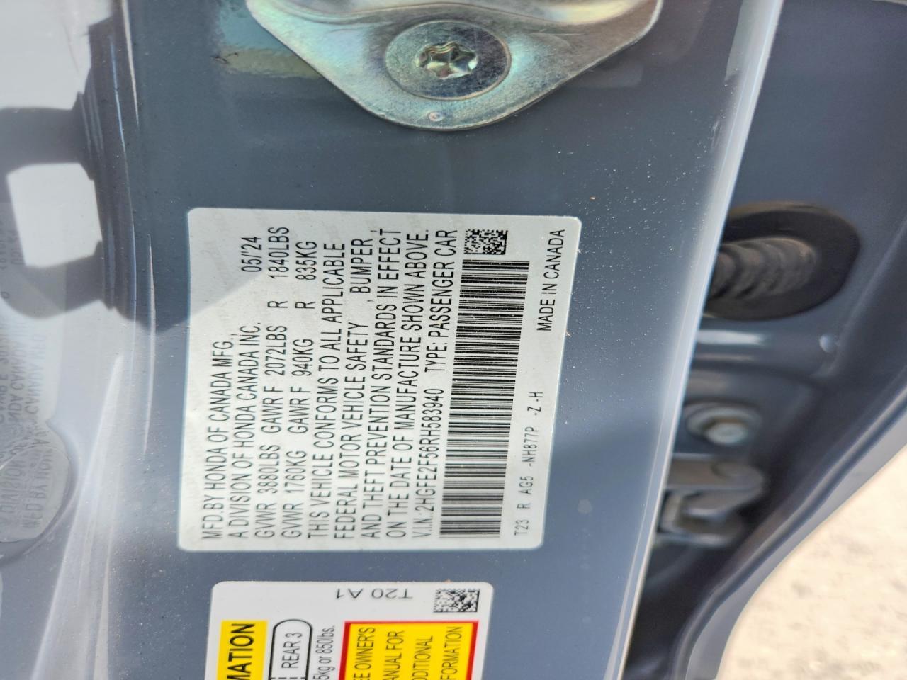 2024 HONDA CIVIC
