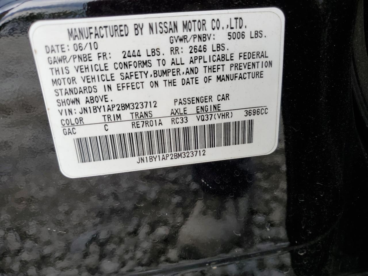 2011 INFINITI M37