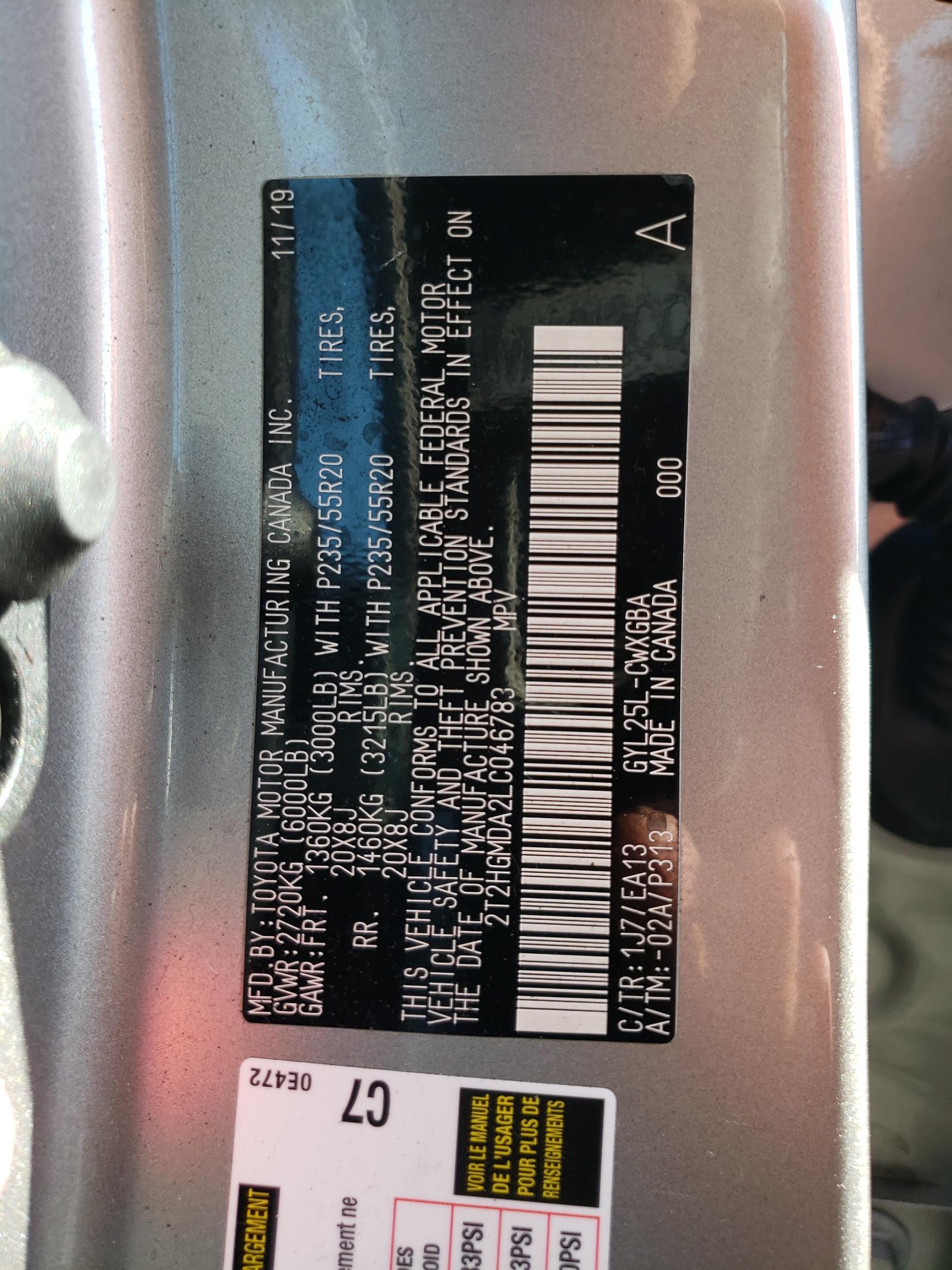 2020 LEXUS RX 450H