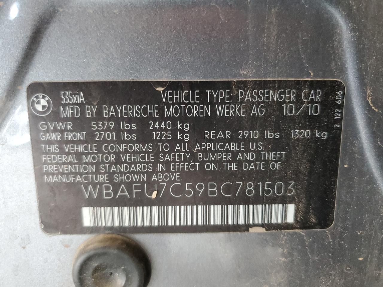 2011 BMW 5 series