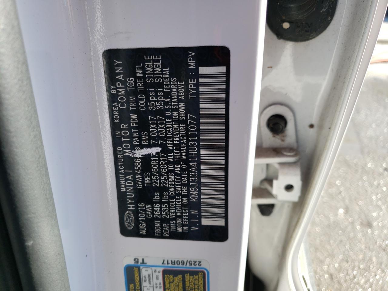 2017 HYUNDAI TUCSON