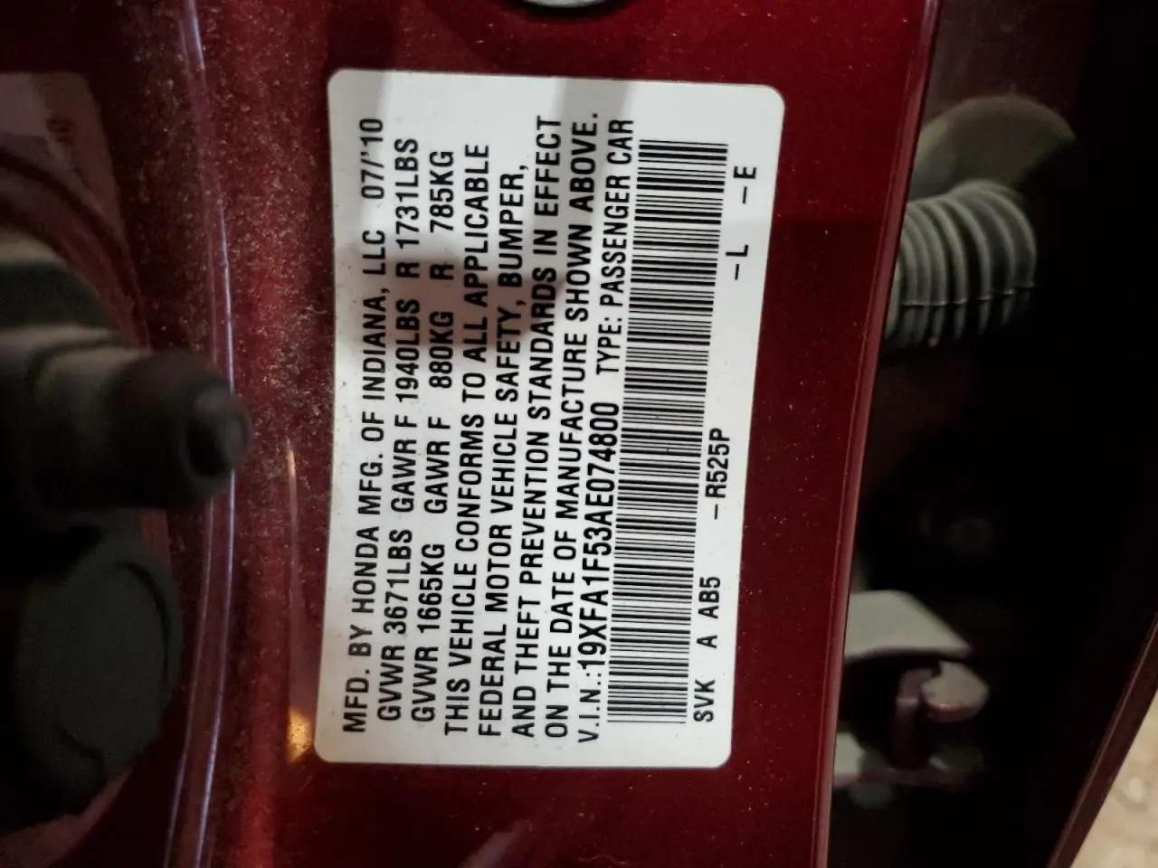 2010 HONDA CIVIC