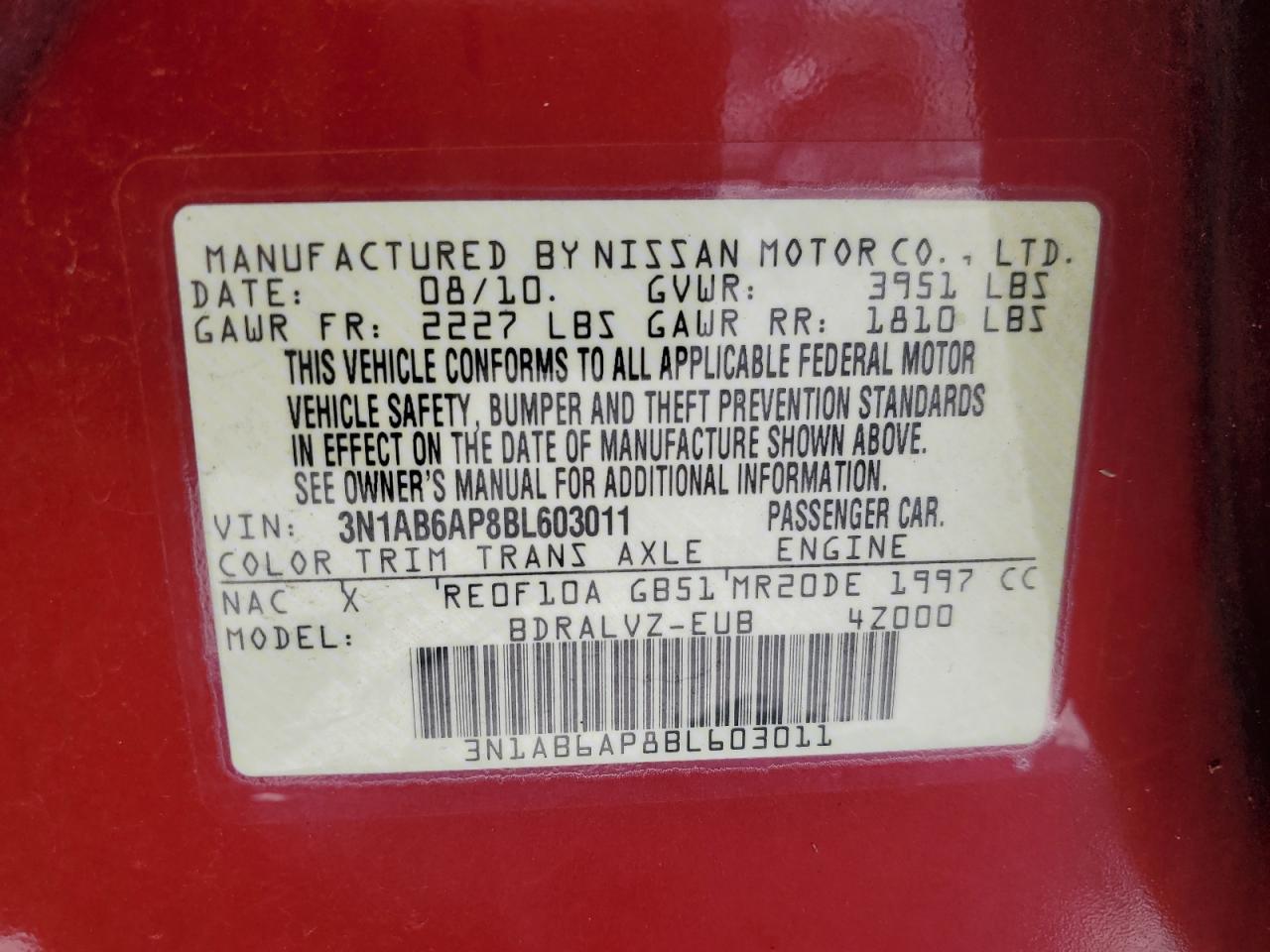 2011 NISSAN SENTRA