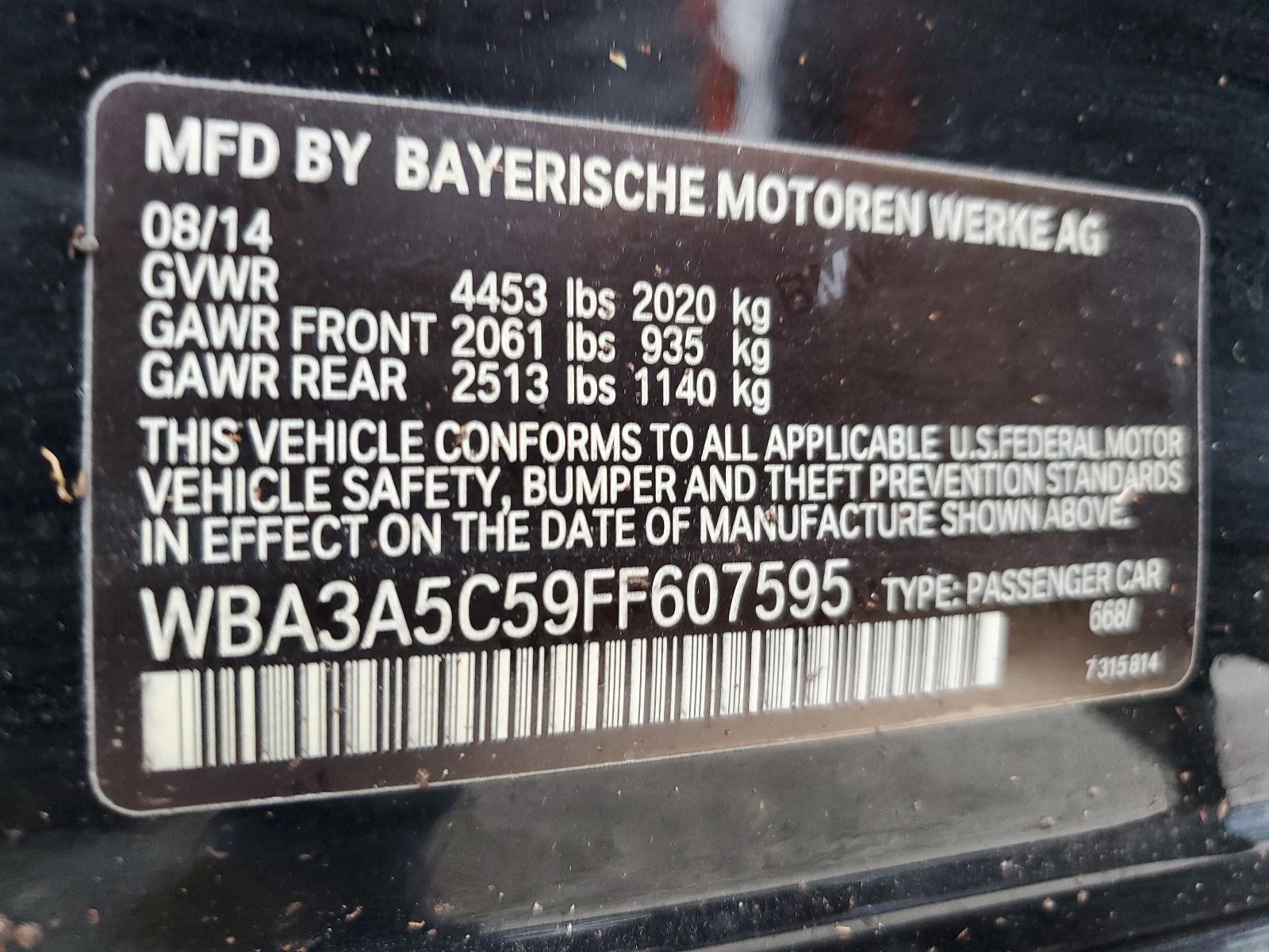 2015 BMW 3 SERIES