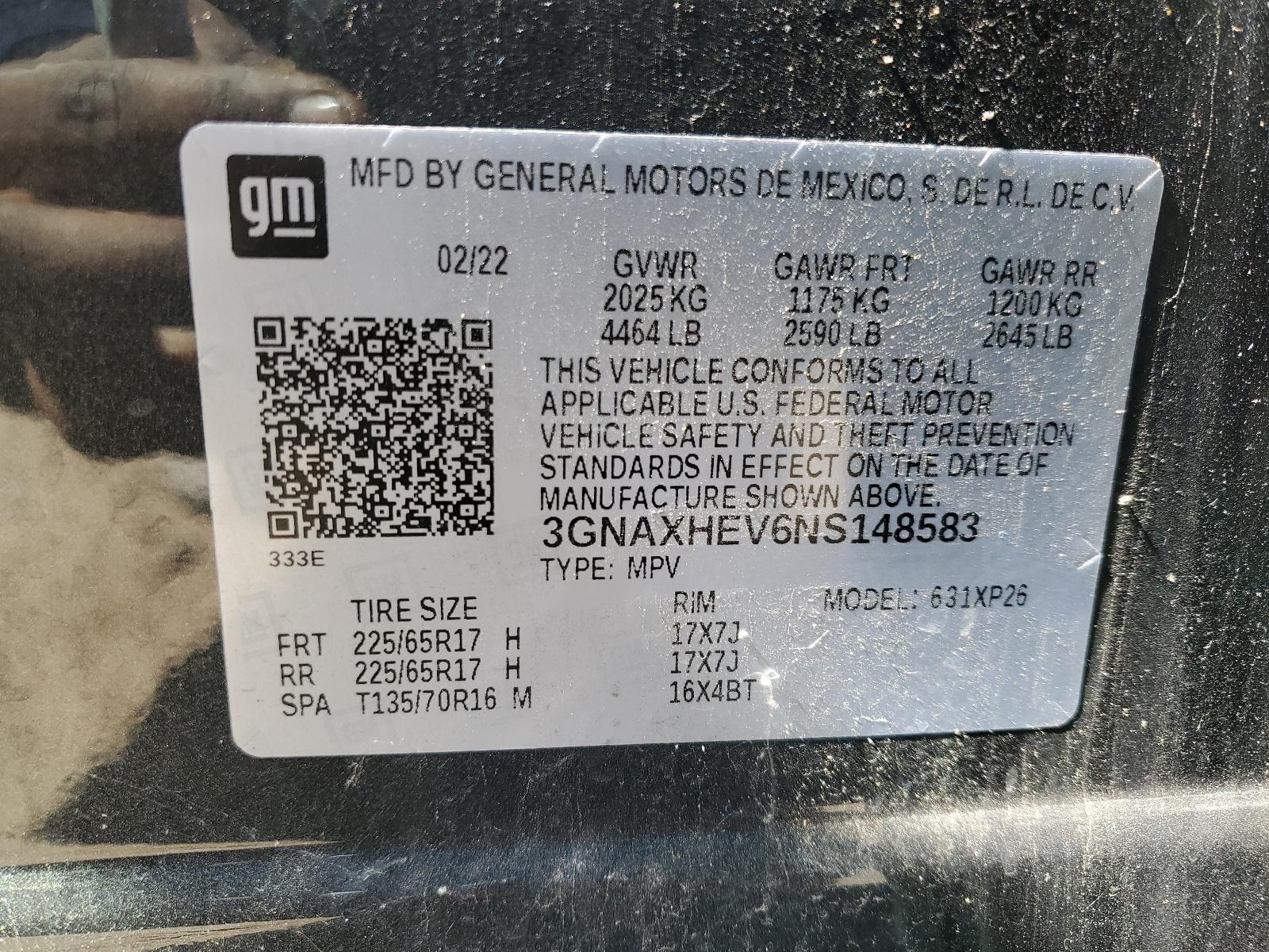 2022 CHEVROLET EQUINOX