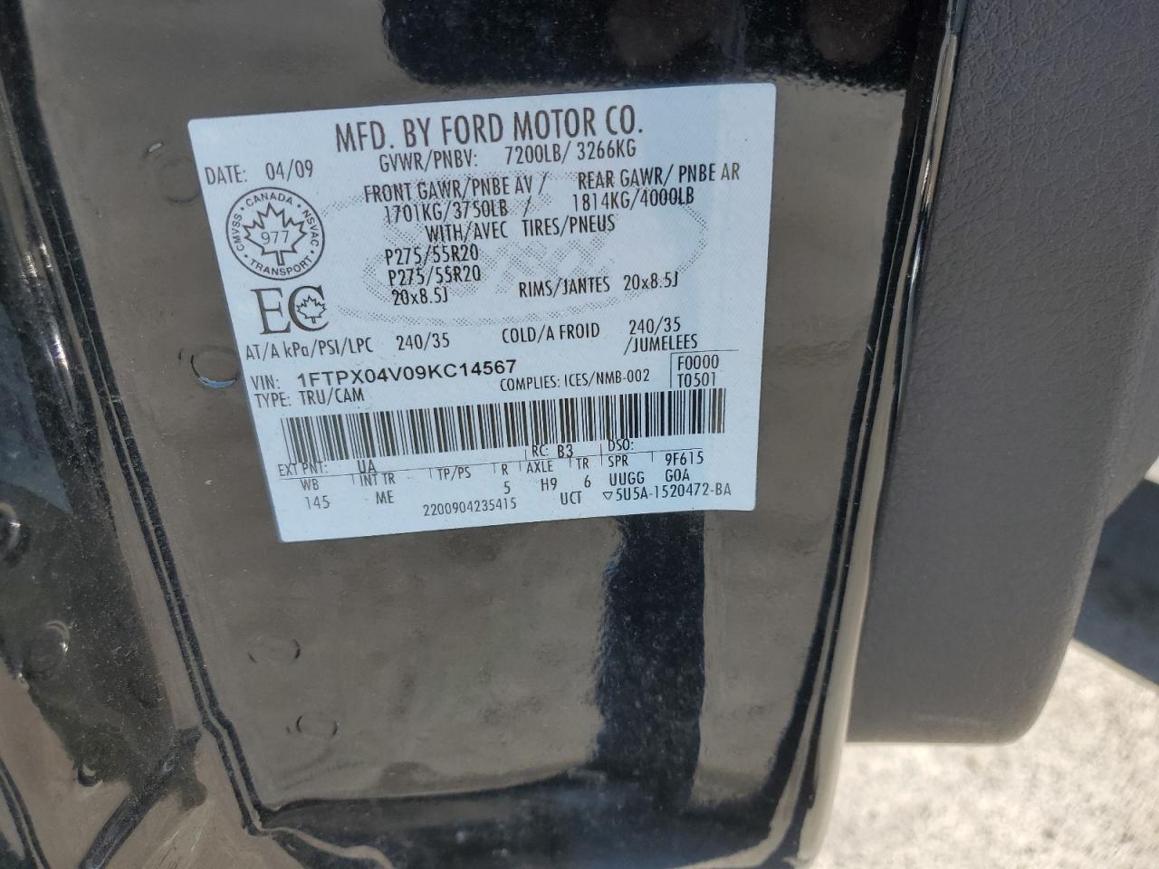 2009 FORD F-150