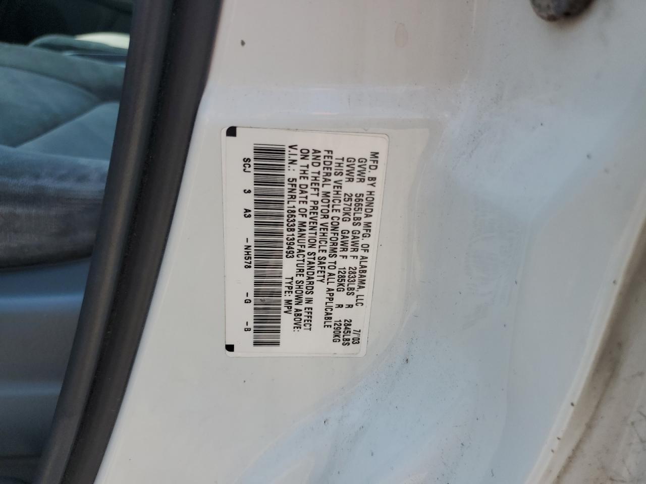 2003 HONDA ODYSSEY