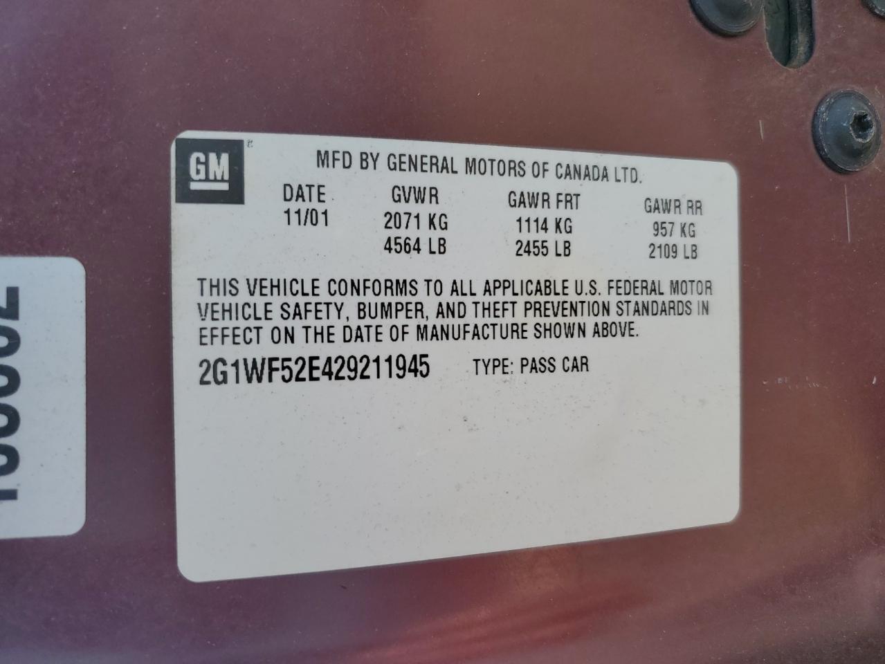 2002 CHEVROLET IMPALA