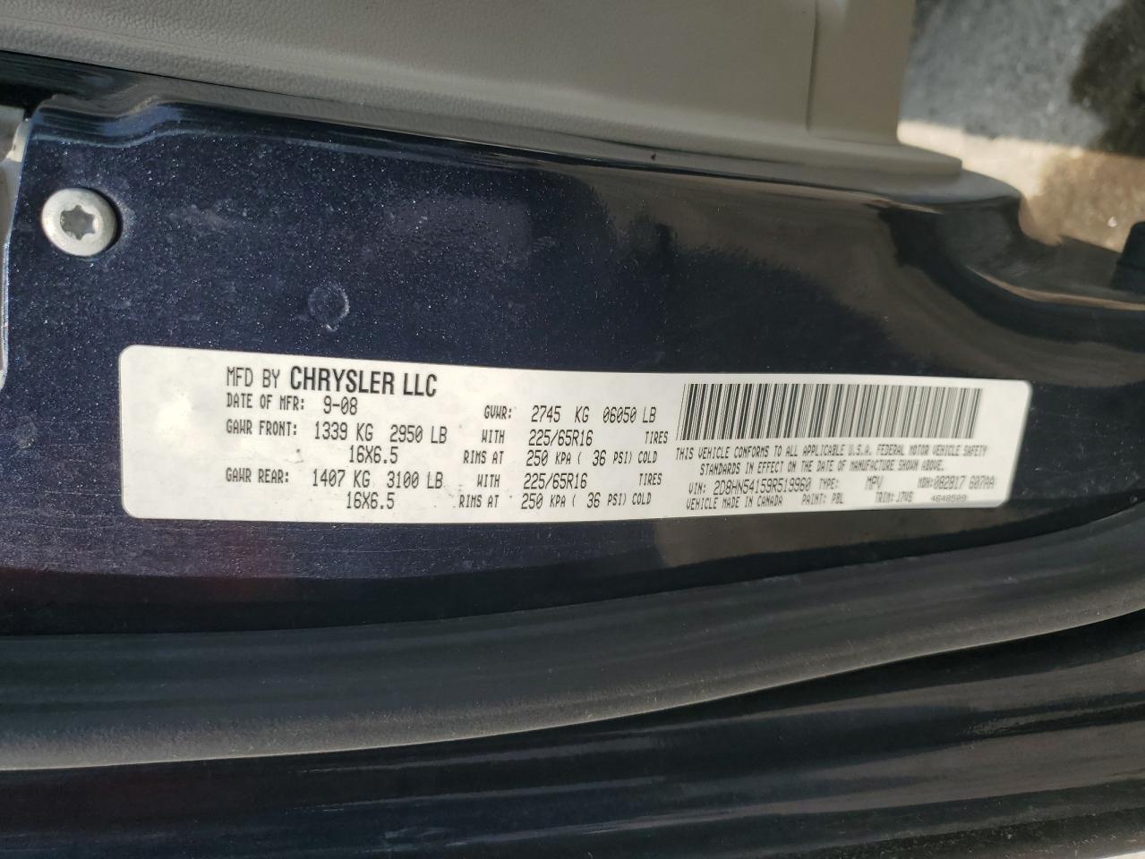 2009 DODGE GRAND CARAVAN