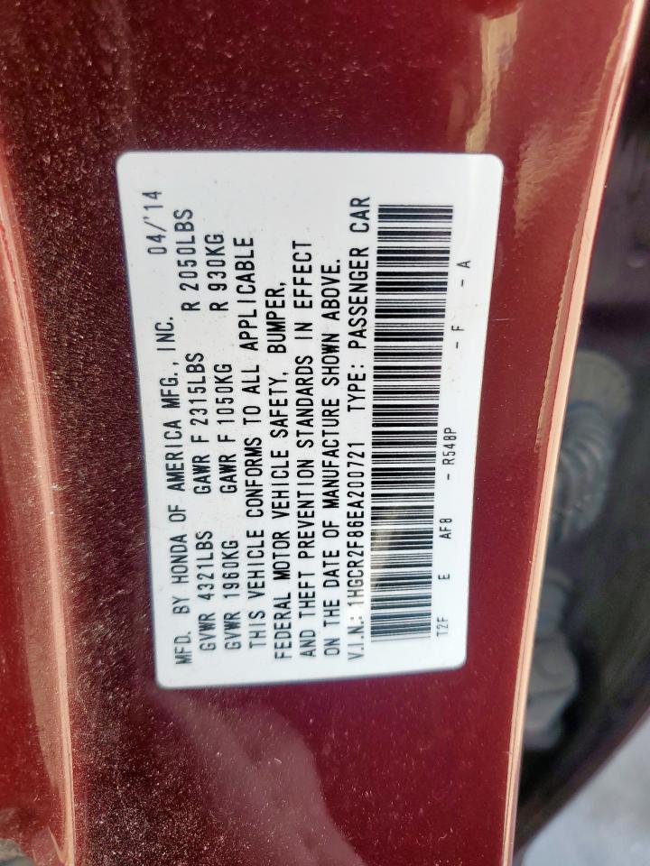 2014 HONDA ACCORD