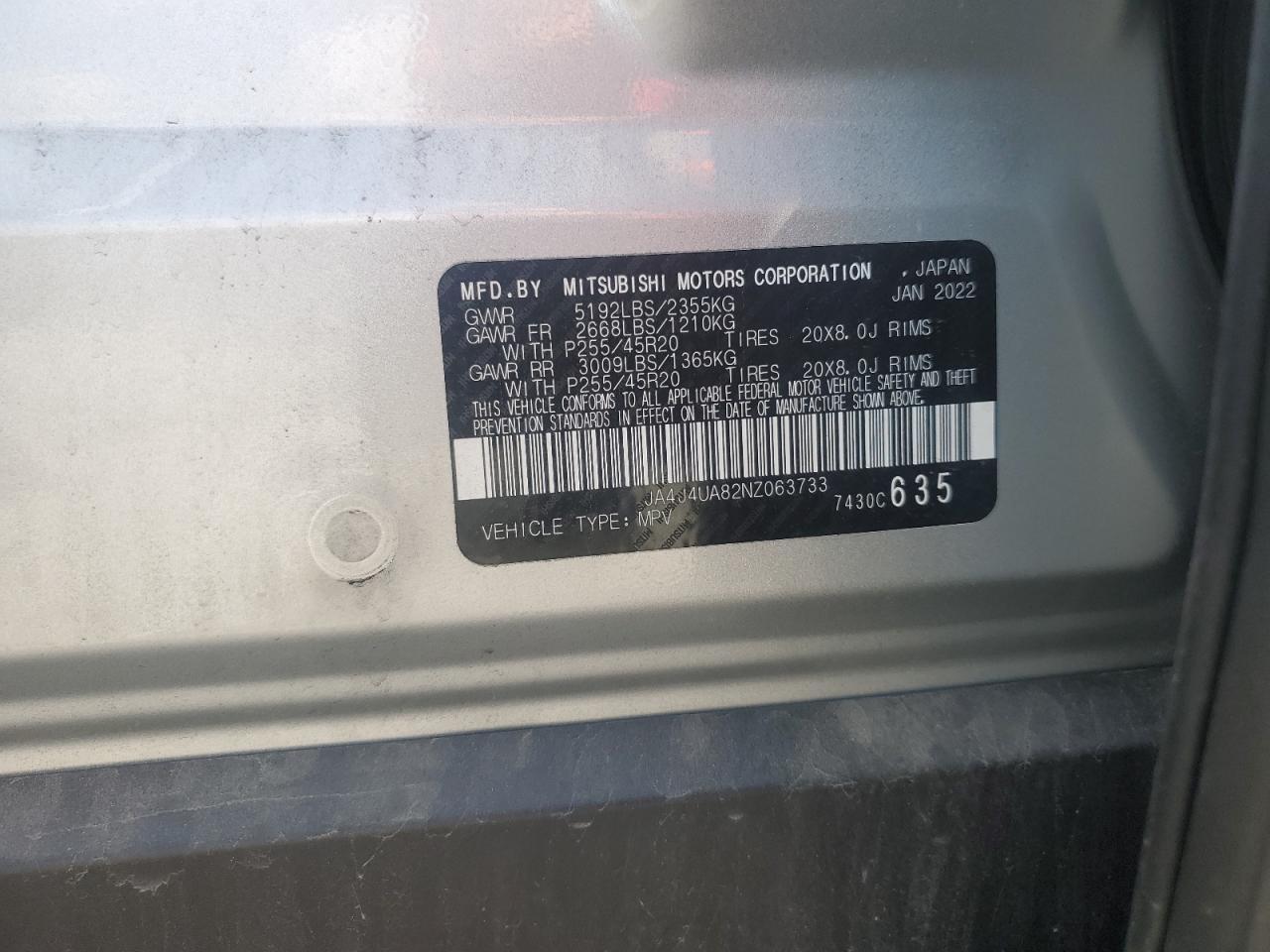 2022 MITSUBISHI outlander
