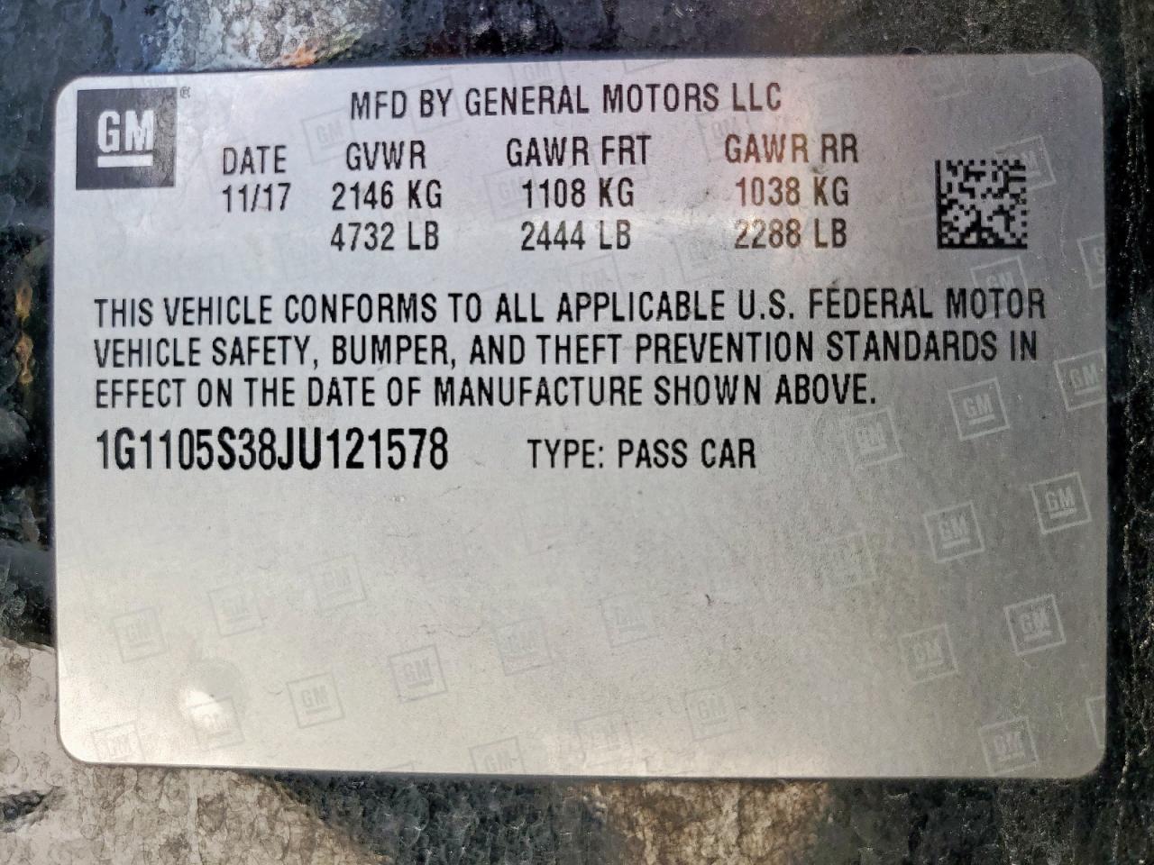 2018 CHEVROLET IMPALA