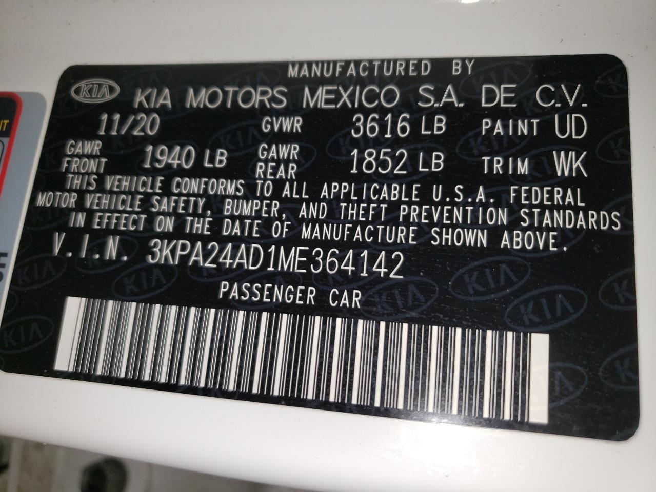 2021 KIA RIO