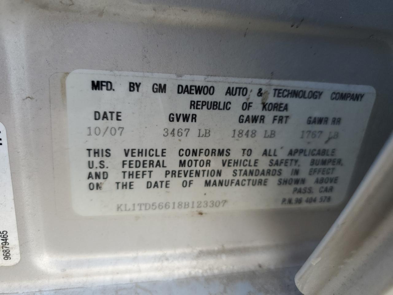 2008 CHEVROLET Aveo
