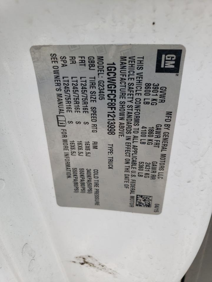 2015 CHEVROLET EXPRESS 2500