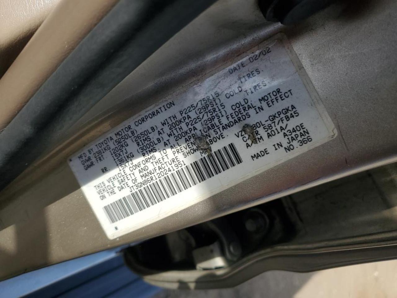 2002 TOYOTA 4Runner