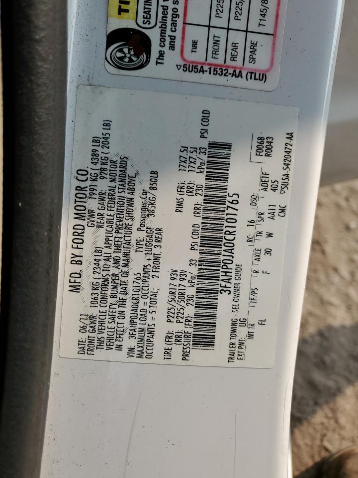 2012 FORD FUSION