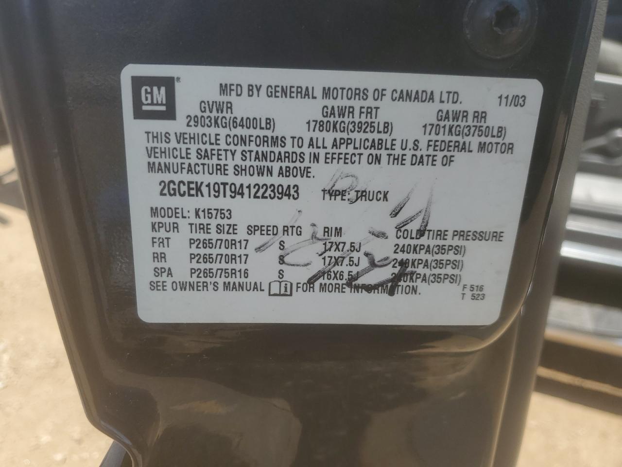 2004 CHEVROLET Silverado