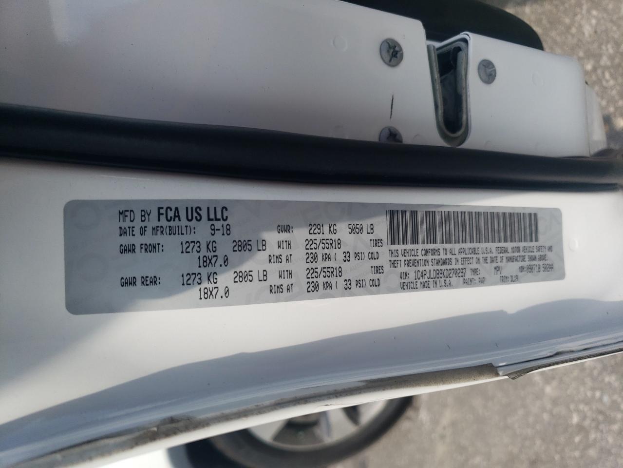 2019 JEEP CHEROKEE