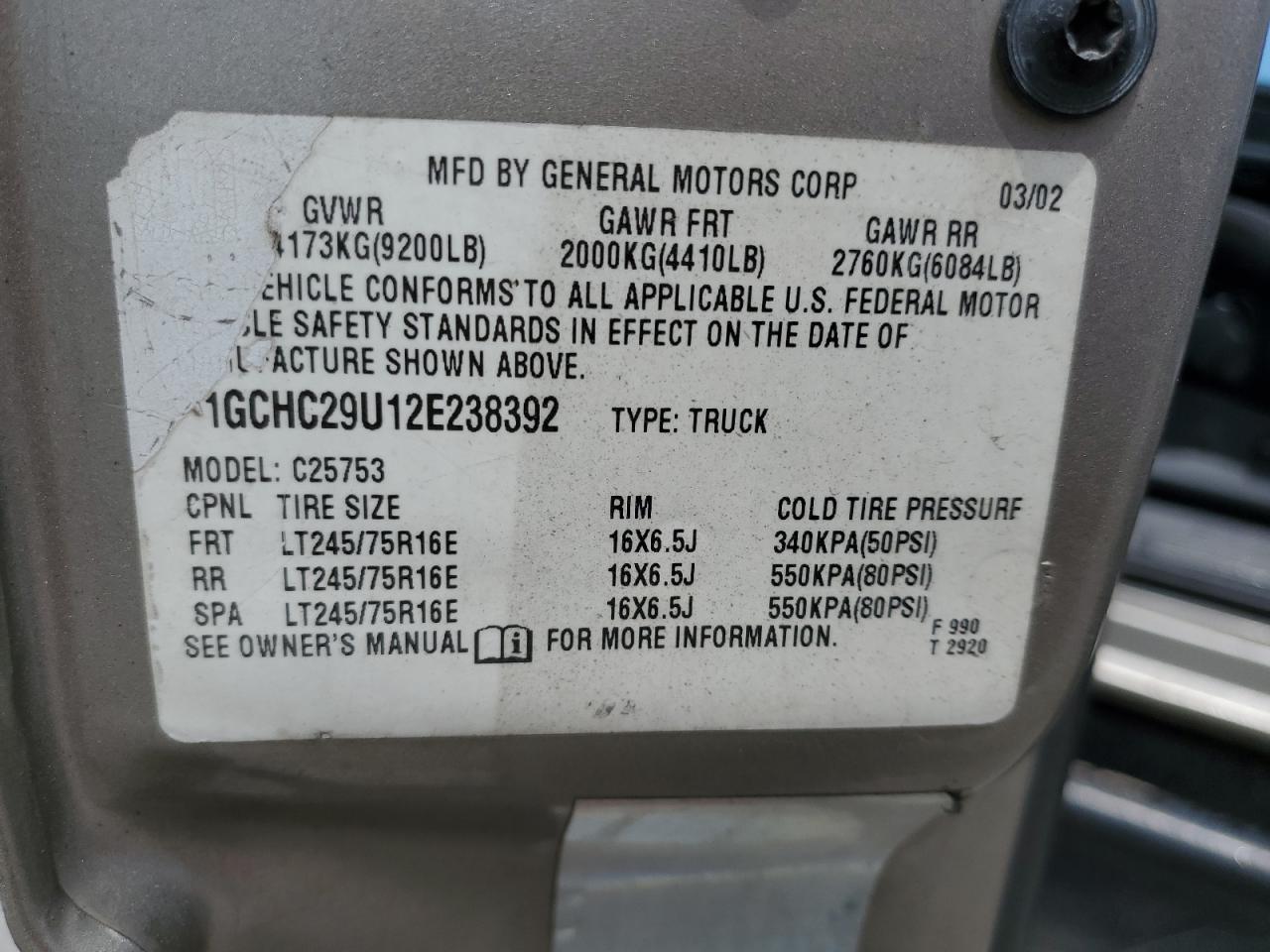 2002 CHEVROLET Silverado
