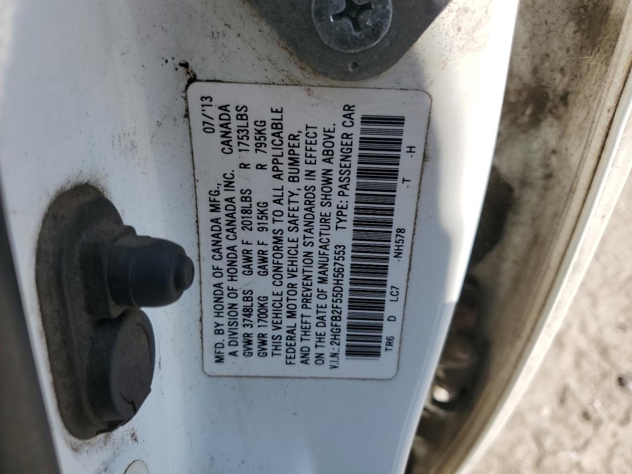 2013 HONDA CIVIC