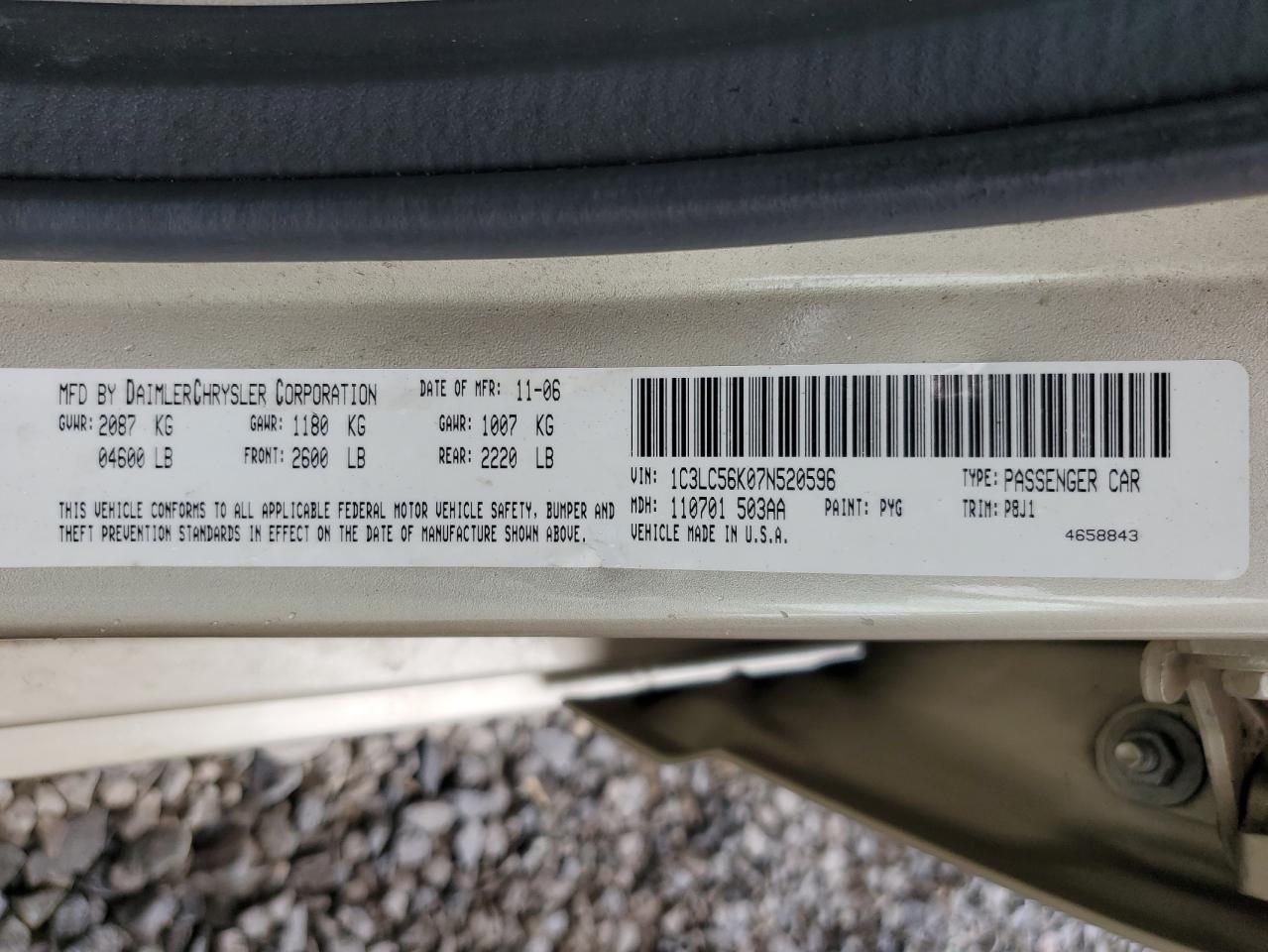 2007 CHRYSLER Sebring