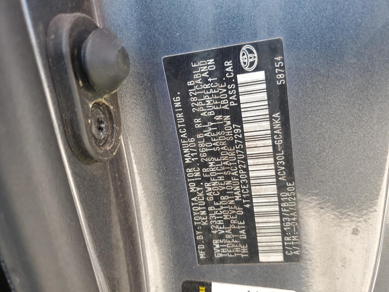 2007 TOYOTA CAMRY