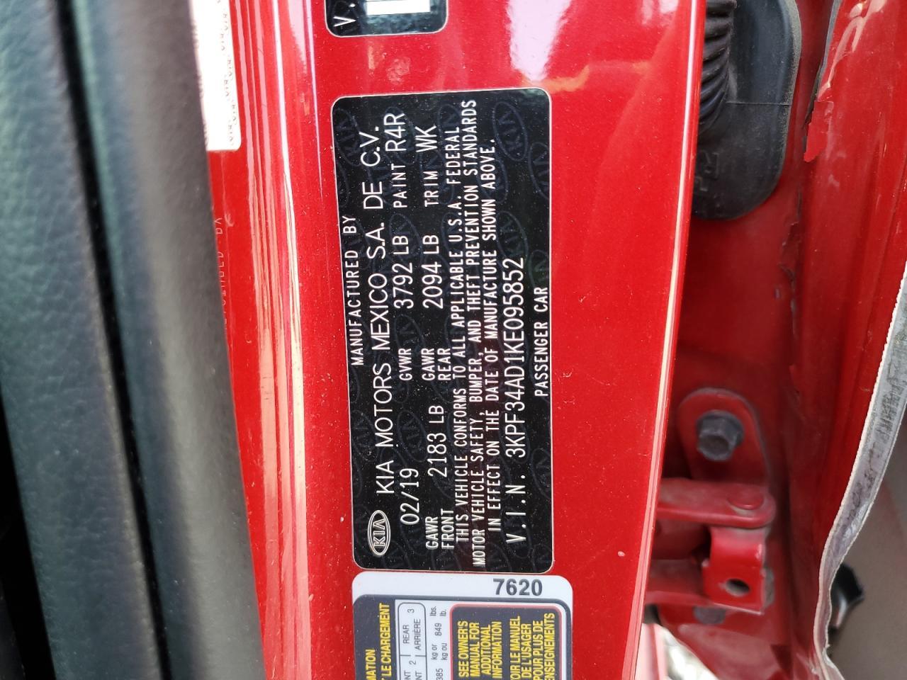 2019 KIA FORTE