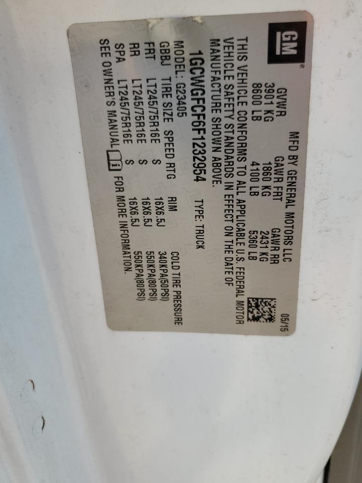 2015 CHEVROLET EXPRESS 2500