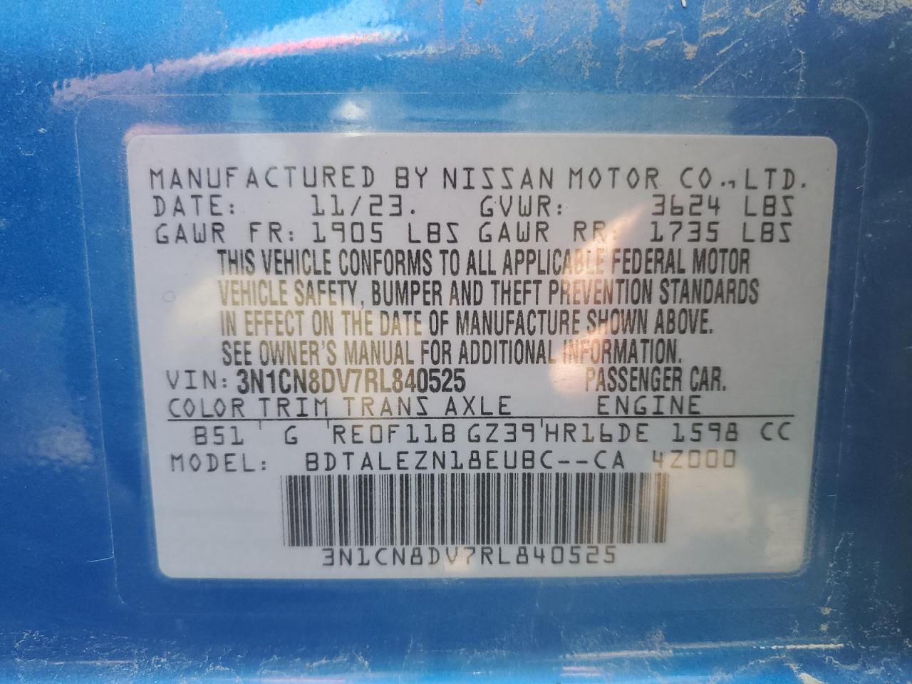 2024 NISSAN VERSA