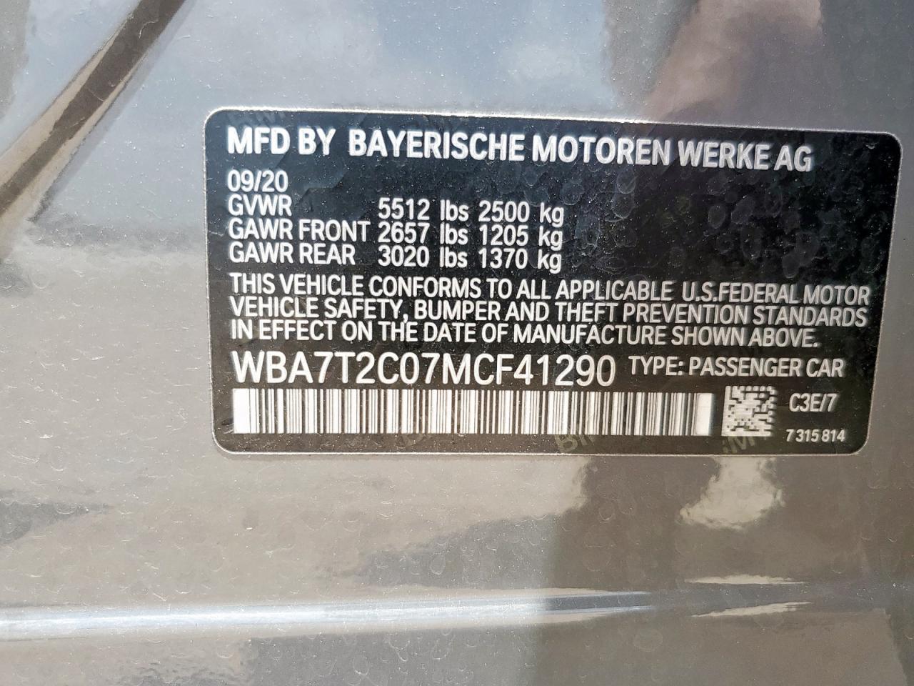 2021 BMW 7 series
