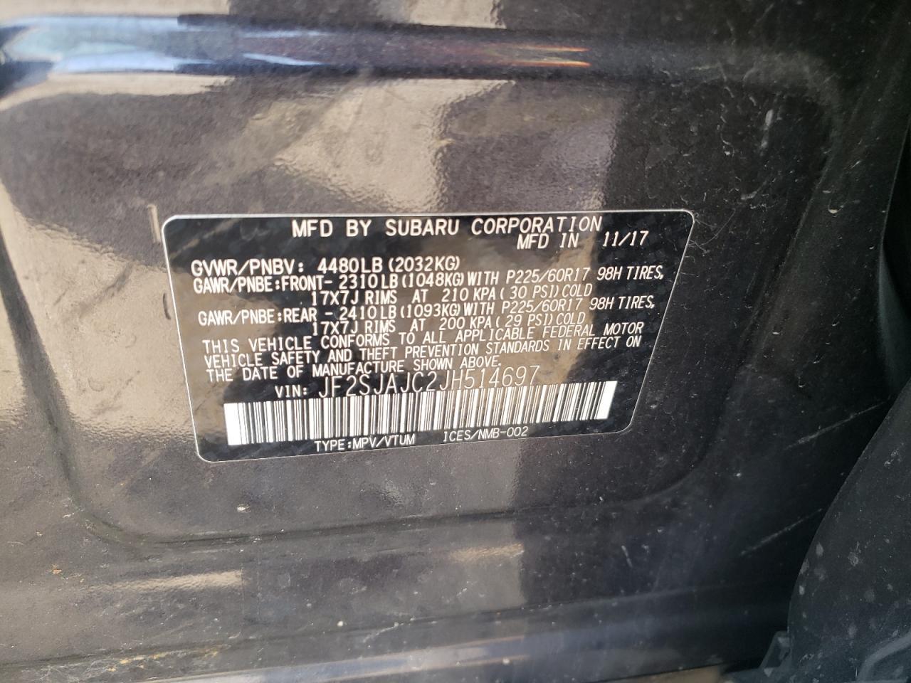 2018 SUBARU FORESTER