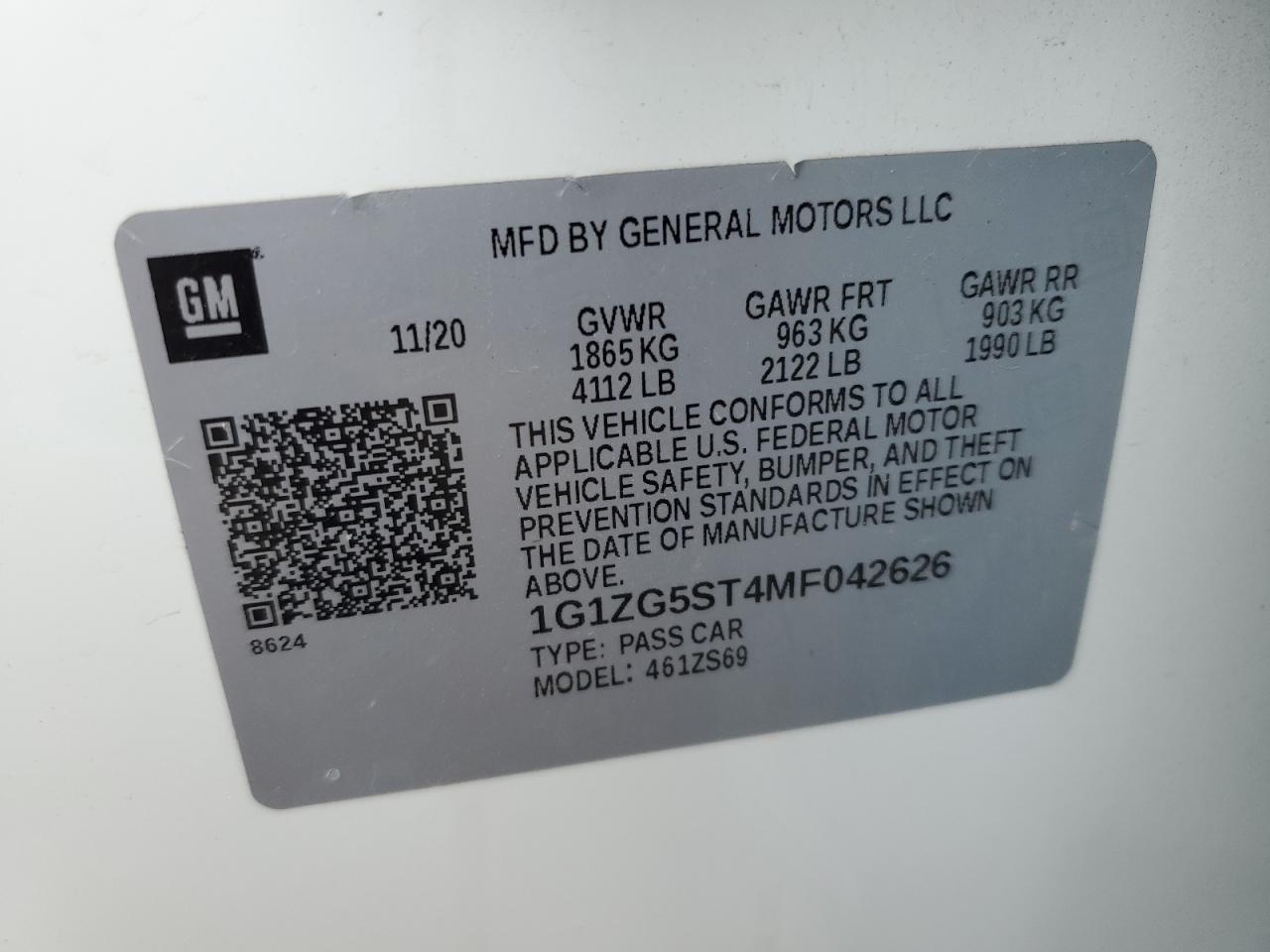 2021 CHEVROLET MALIBU