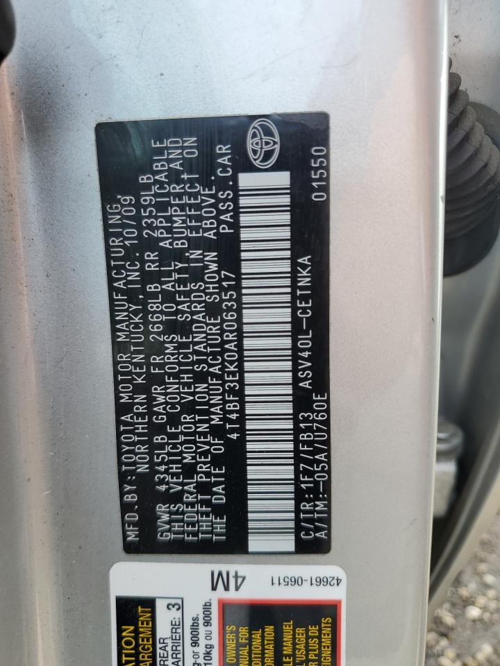 2010 TOYOTA CAMRY