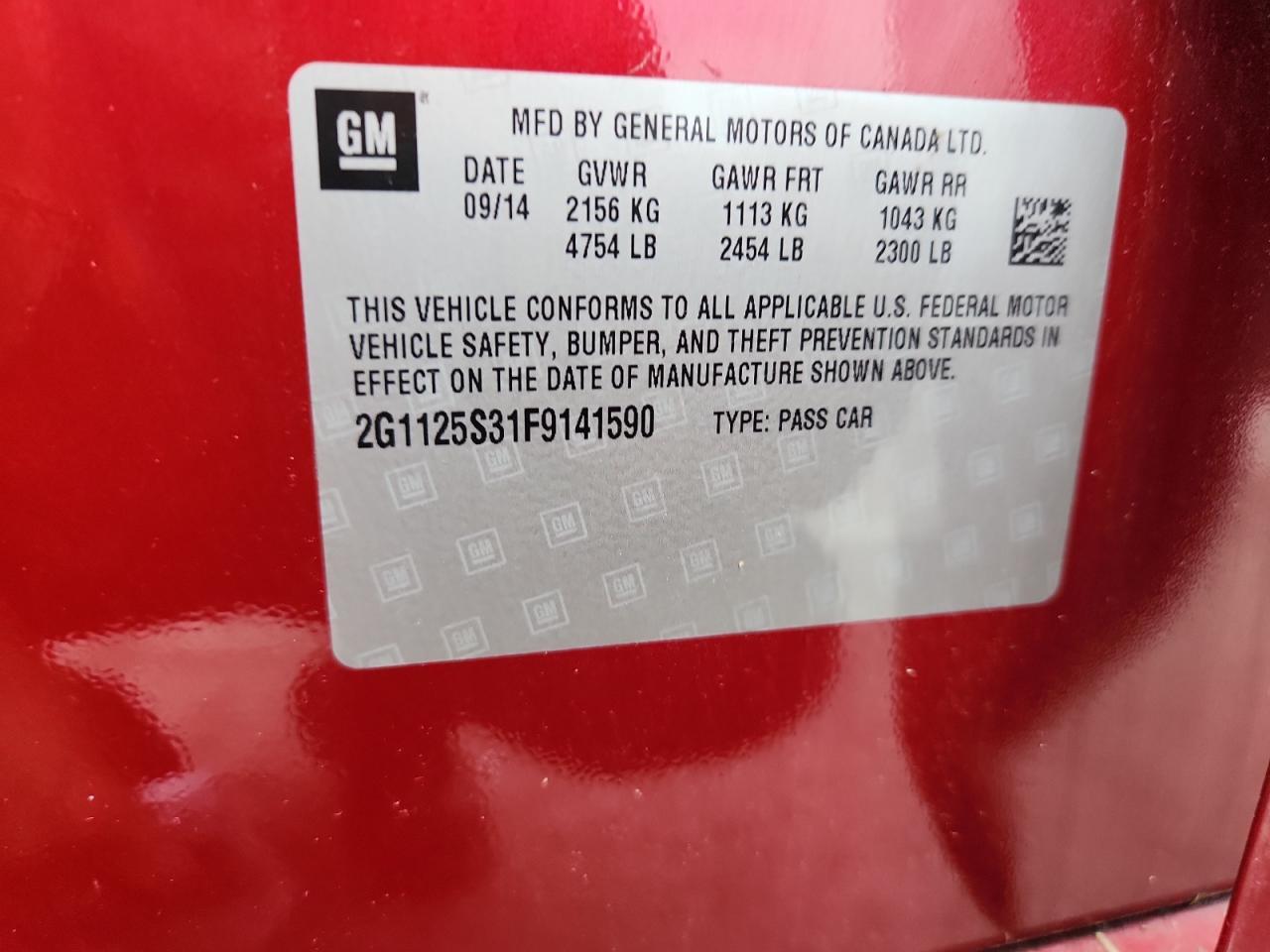 2015 CHEVROLET IMPALA