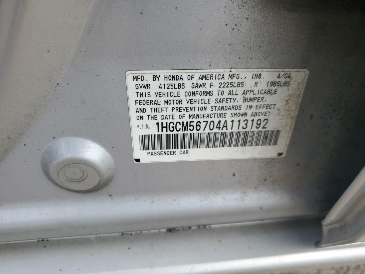 2004 HONDA ACCORD