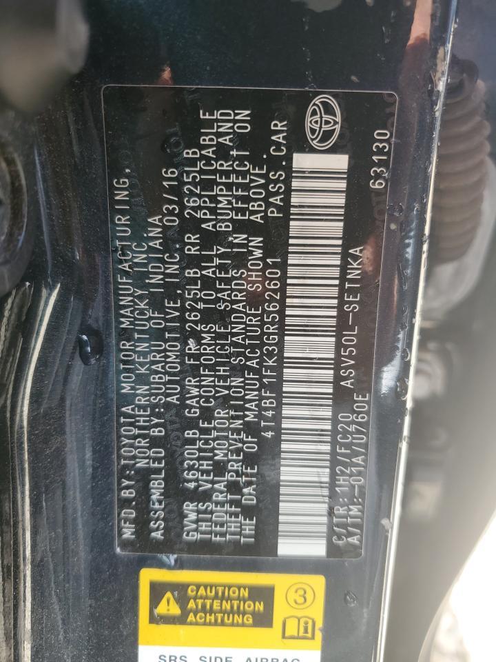 2016 TOYOTA CAMRY