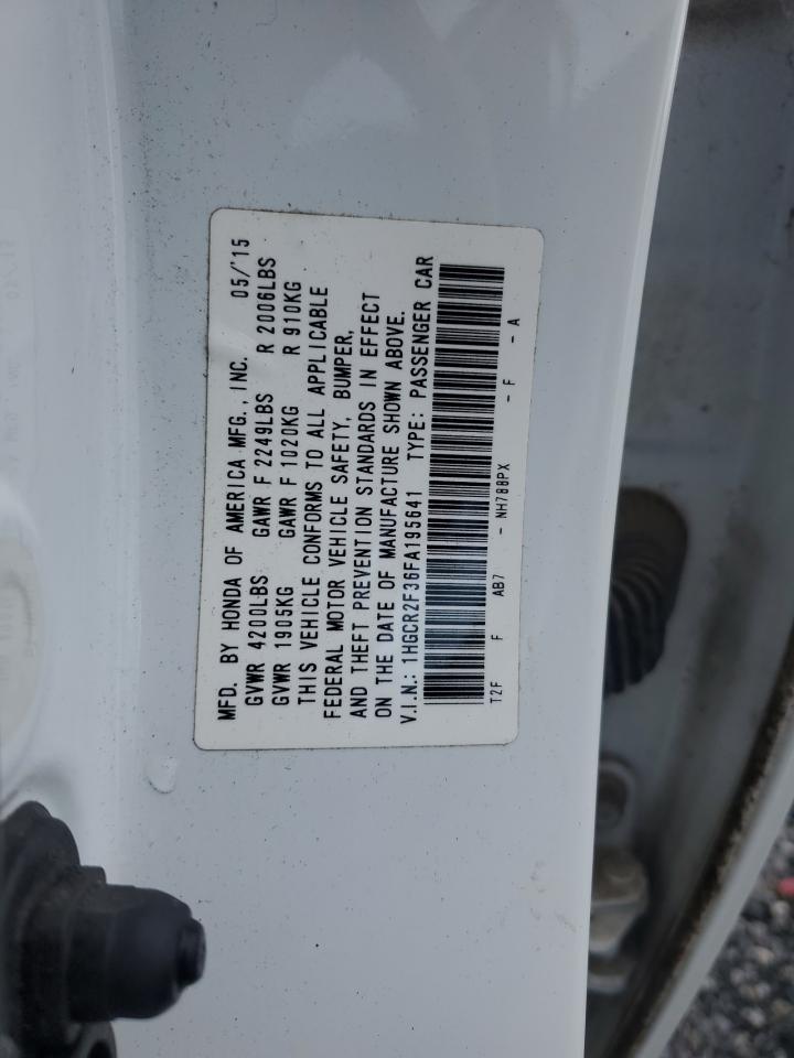 2015 HONDA ACCORD