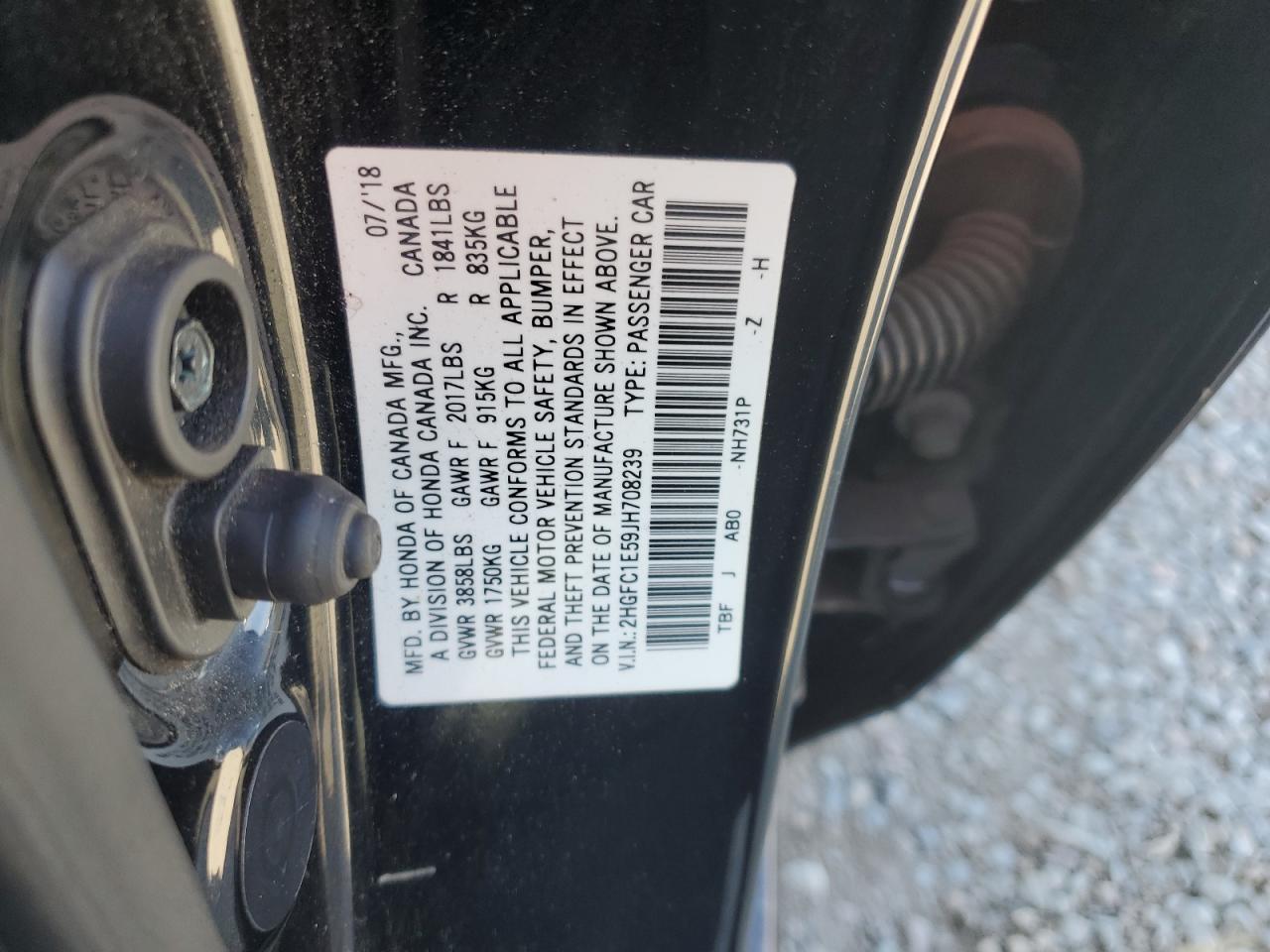 2018 HONDA CIVIC