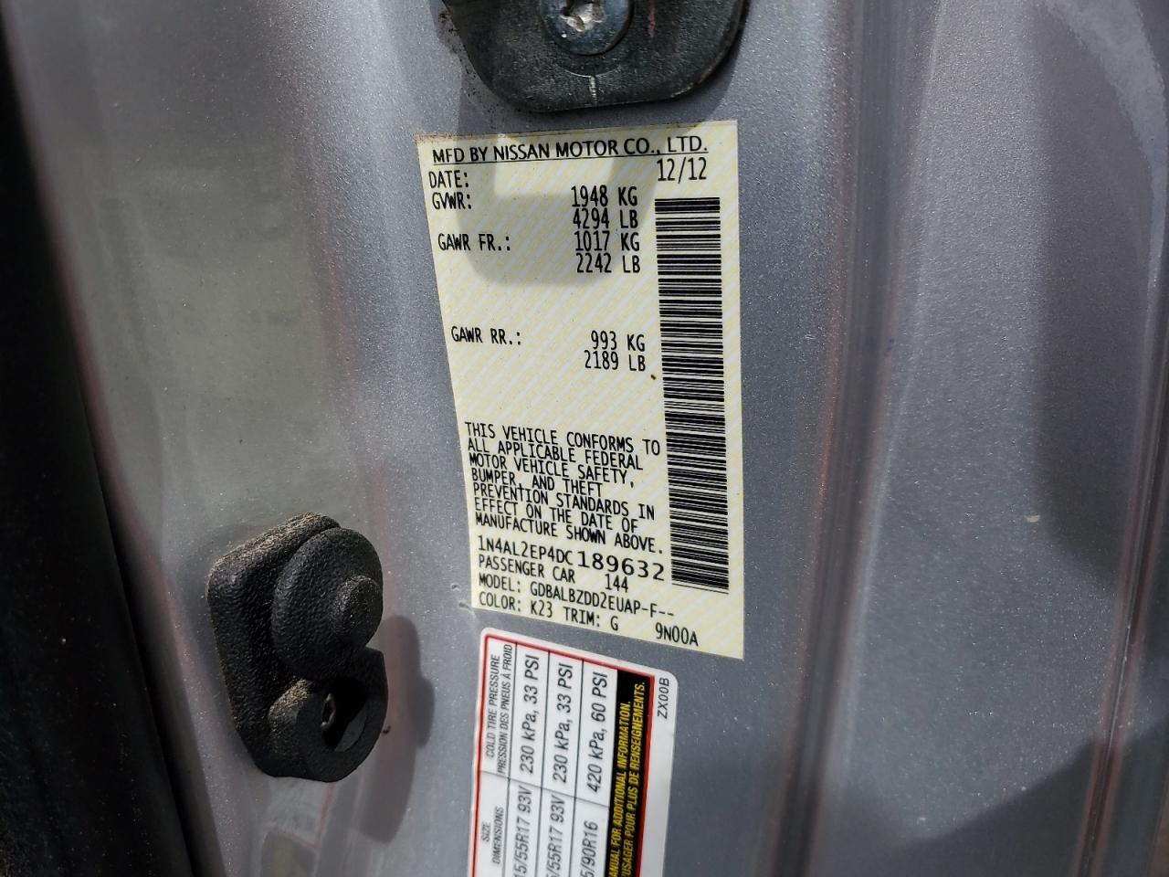 2013 NISSAN ALTIMA