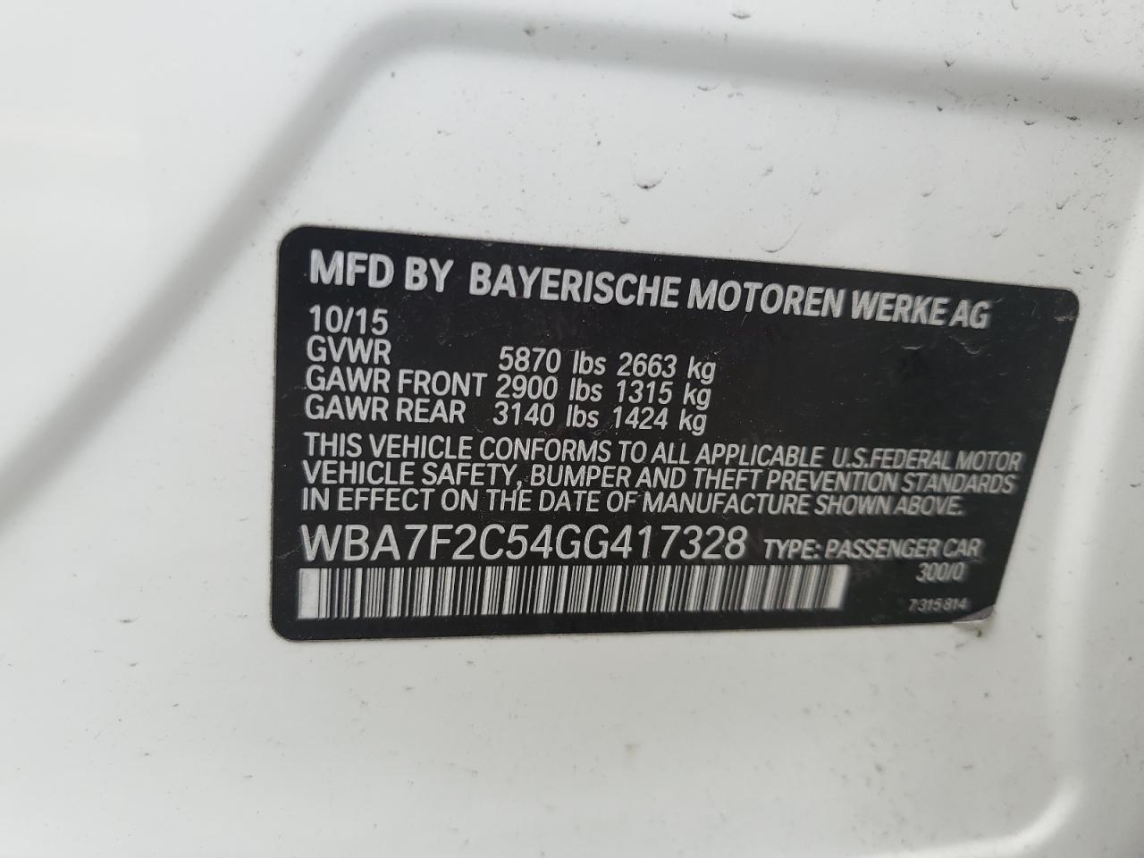 2016 BMW 7 series