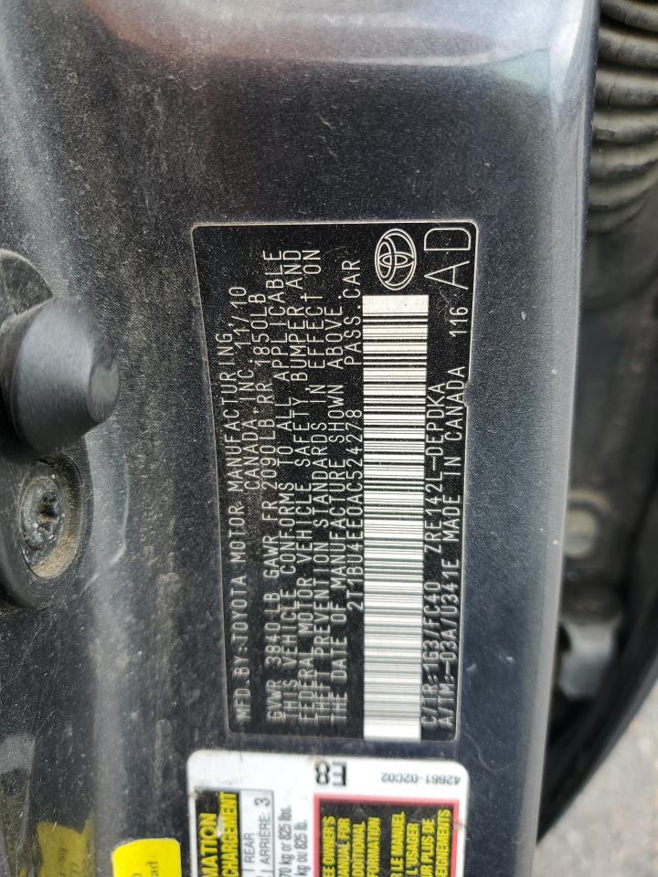 2010 TOYOTA COROLLA